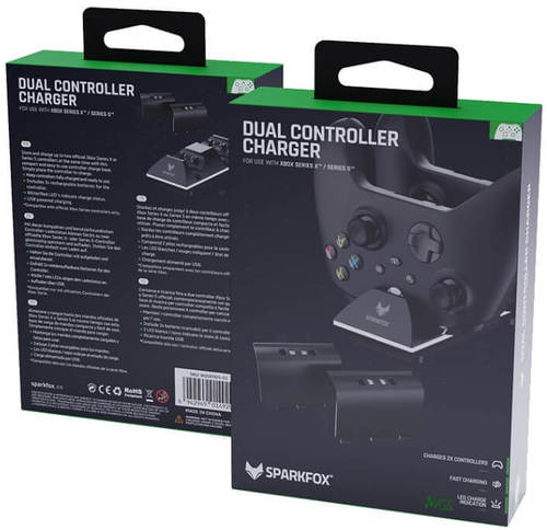 SPARKFOX מטען כפול לשלטי Xbox Series S/X