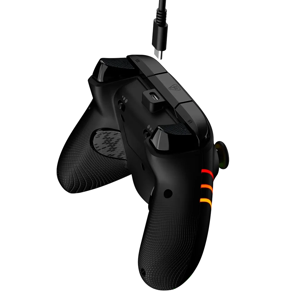 Turtle Beach Afterglow Wave בקר חוטי גיימינג תואם Xbox ו PC עם תאורת RGB -שחור