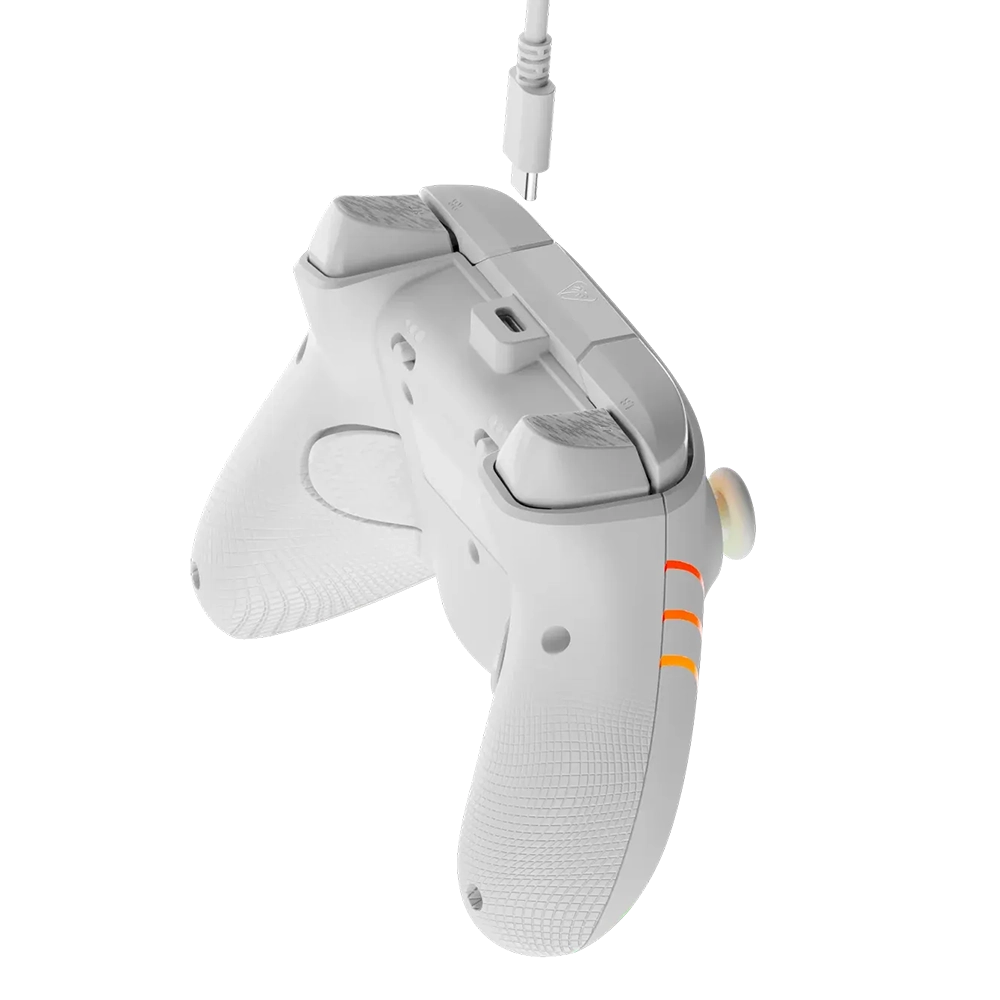 Turtle Beach Afterglow Wave בקר חוטי גיימינג תואם Xbox ו PC עם תאורת RGB -לבן