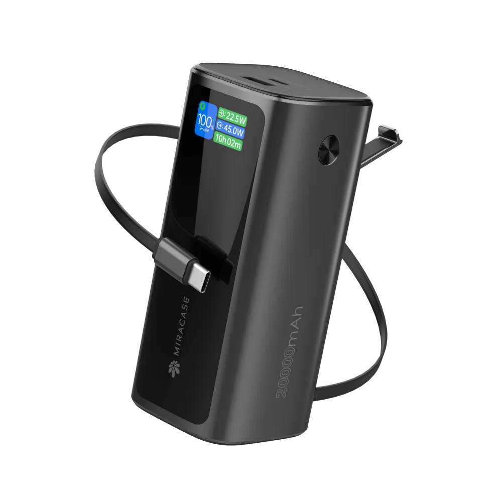 סוללת טעינה ניידת מתקדמת עם כבל נשלף MPBC20PD130W מבית Miracase