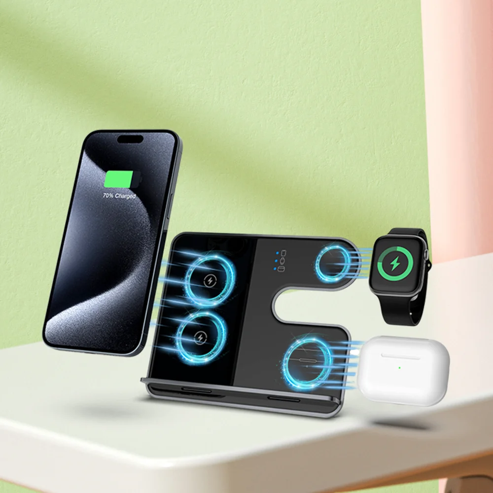 מטען אלחוטי 3 ב-1 דגם MQIW520 מבית MIRACASE