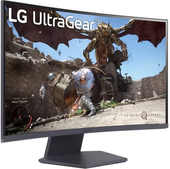 ''LG UltraGear 27GS60QC-B QHD VA 180Hz 27 מסך מחשב גיימינג קעור
