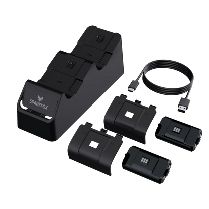 SPARKFOX ערכת טעינה עוצמתית לבקרי XBOX