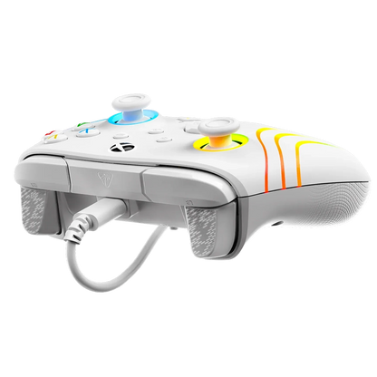 Turtle Beach Afterglow Wave בקר חוטי גיימינג תואם Xbox ו PC עם תאורת RGB -לבן