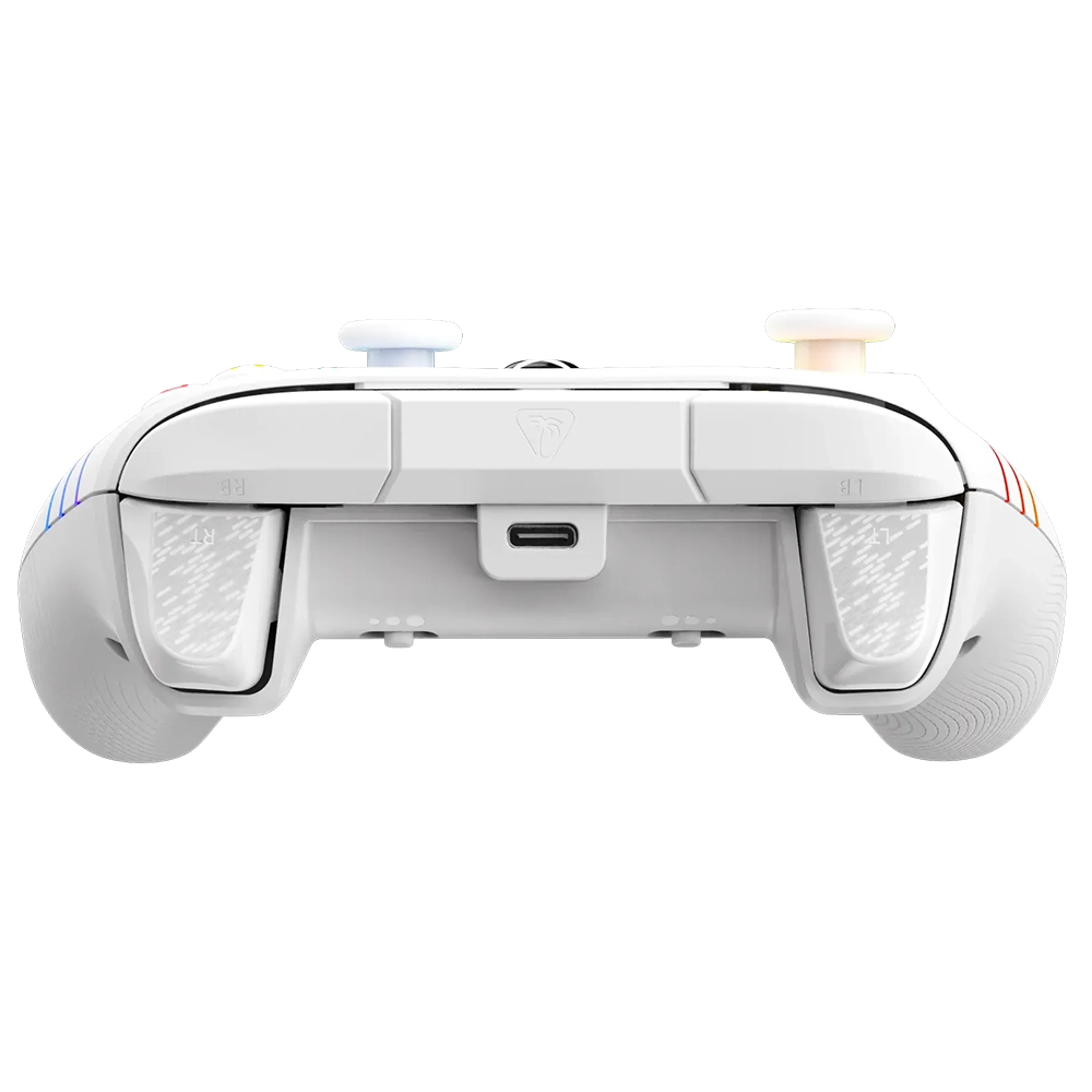 Turtle Beach Afterglow Wave בקר חוטי גיימינג תואם Xbox ו PC עם תאורת RGB -לבן