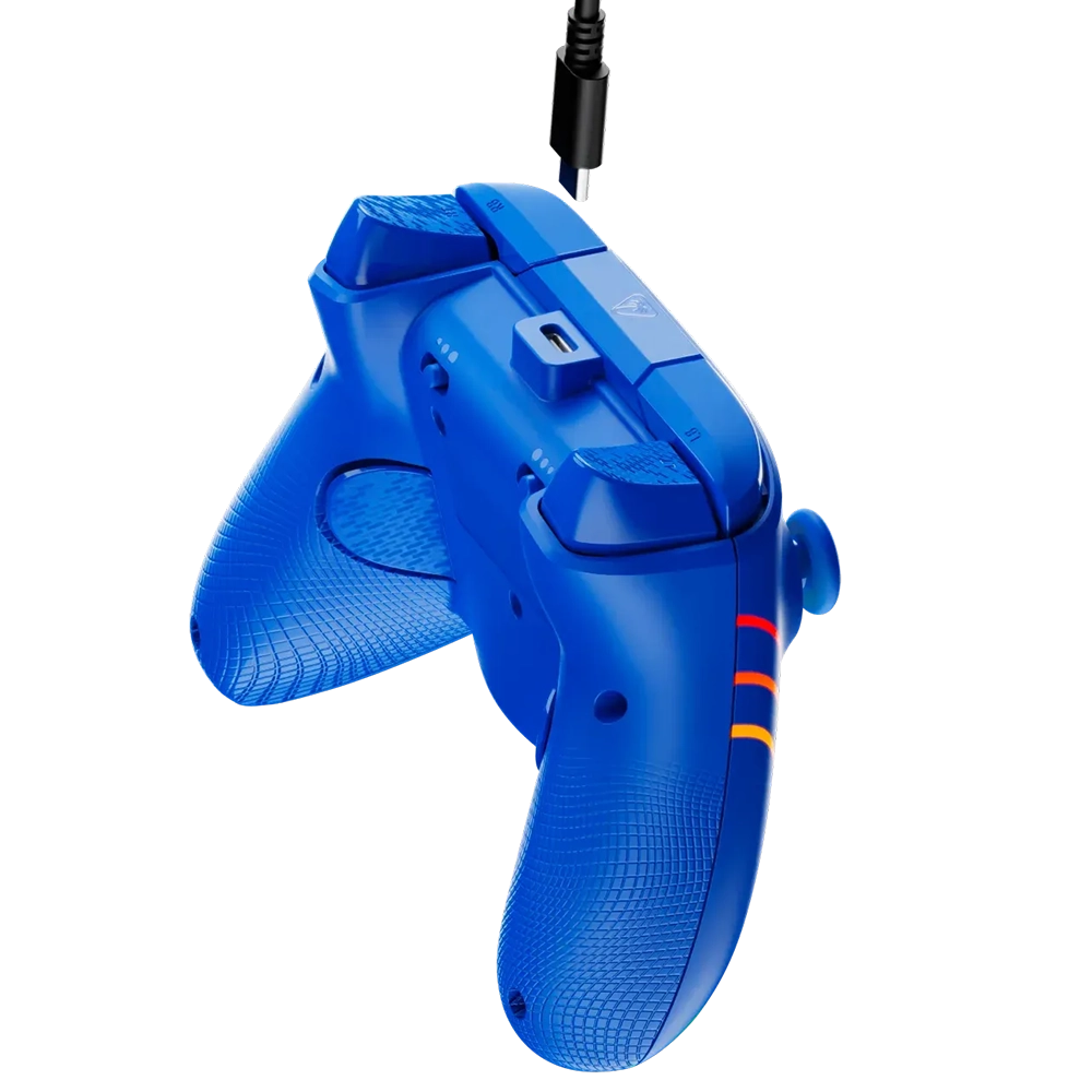 Turtle Beach Afterglow Wave בקר חוטי גיימינג תואם Xbox ו PC עם תאורת RGB -כחול