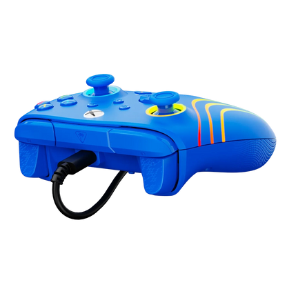 Turtle Beach Afterglow Wave בקר חוטי גיימינג תואם Xbox ו PC עם תאורת RGB -כחול