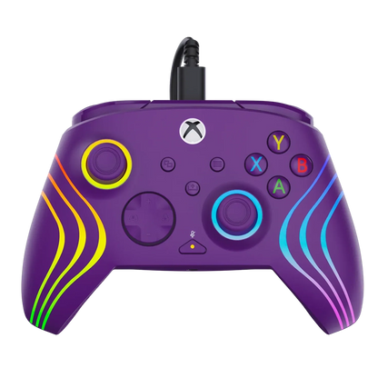 Turtle Beach Afterglow Wave בקר חוטי גיימינג תואם Xbox ו PC עם תאורת RGB -סגול