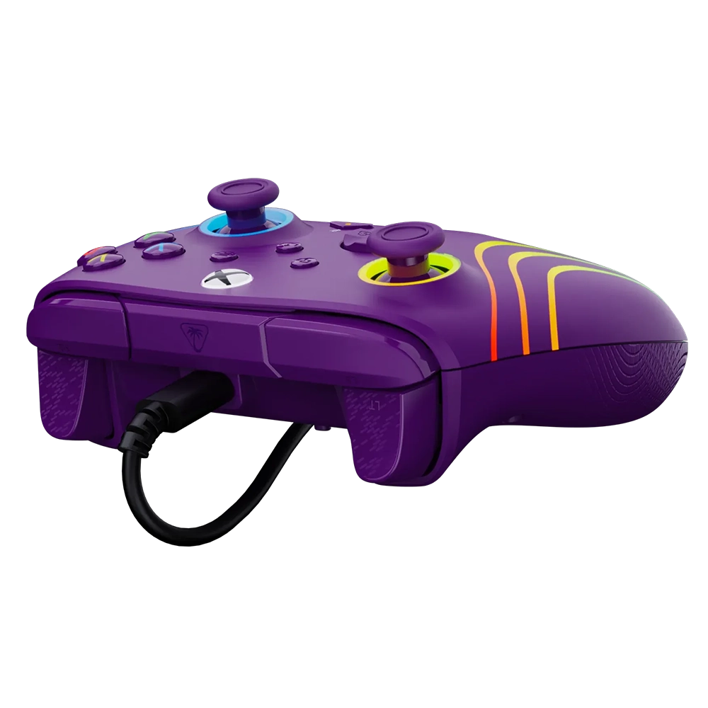 Turtle Beach Afterglow Wave בקר חוטי גיימינג תואם Xbox ו PC עם תאורת RGB -סגול