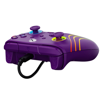 Turtle Beach Afterglow Wave בקר חוטי גיימינג תואם Xbox ו PC עם תאורת RGB -סגול