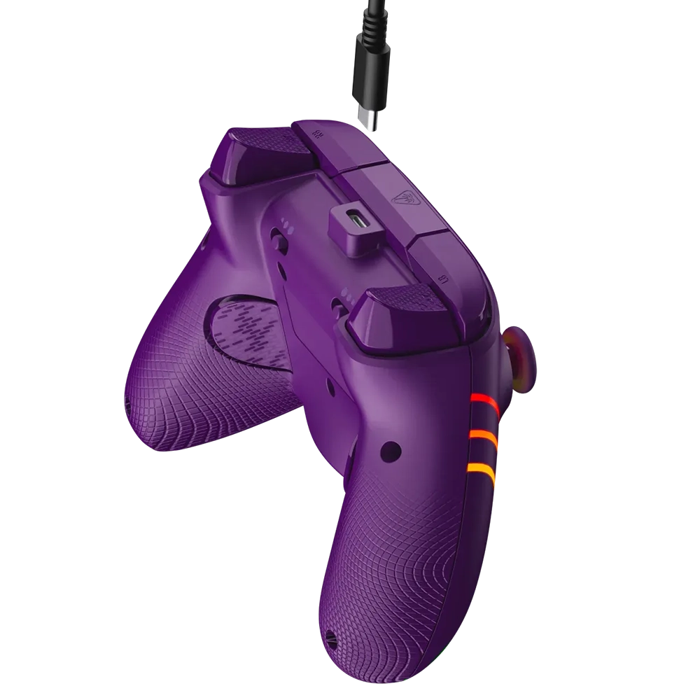 Turtle Beach Afterglow Wave בקר חוטי גיימינג תואם Xbox ו PC עם תאורת RGB -סגול