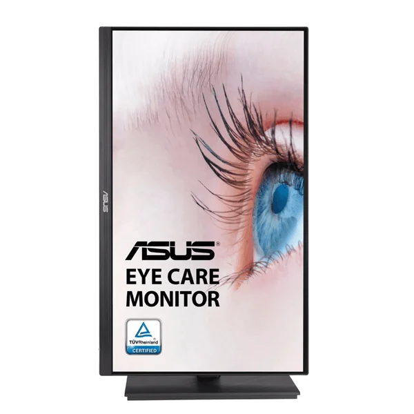 ASUS VA27EQSB LED 27" Full HD IPS 75Hz (5ms,DP,HDMI,VGA,PIVOT) - שחור, כולל התאמות הטיה, סיבוב, ציר וגובה, יבואן רשמי 3 שנים אחריות