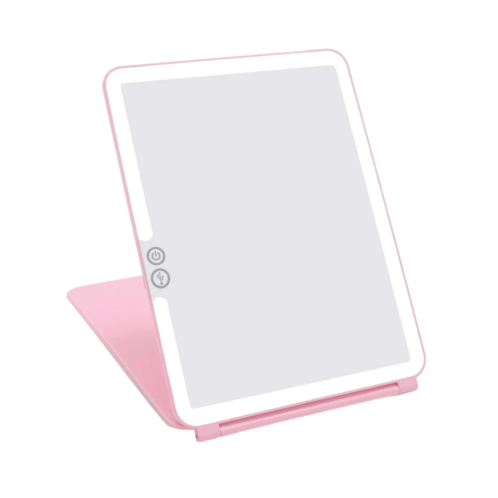 מראה מוארת QUEEN בצבע ורוד דגם MRM350 מבית MIRACASE