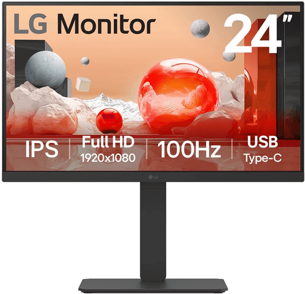 LG 24BA650-B מסך מחשב 24"