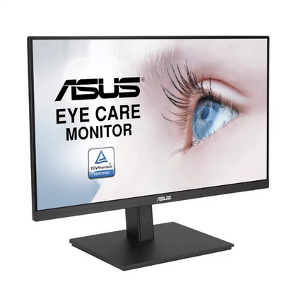 ASUS VA27EQSB LED 27" Full HD IPS 75Hz (5ms,DP,HDMI,VGA,PIVOT) - שחור, כולל התאמות הטיה, סיבוב, ציר וגובה, יבואן רשמי 3 שנים אחריות
