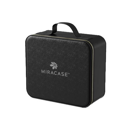 תיק איפור מחולק עם מראה ותאורת לד דגם MCB450 מבית MIRACASE בצבע שחור