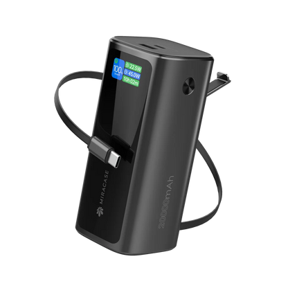 סוללת טעינה ניידת מתקדמת עם כבל נשלף MPBC20PD130W מבית Miracase