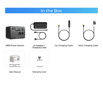 BLUETTI EB55| 700W 537Wh תחנת כוח ניידת