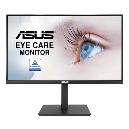 ASUS VA27AQSB LED 27" QHD IPS 75Hz (1ms,DP,HDMI,VGA,PIVOT) - שחור, כולל התאמות הטיה, סיבוב, ציר וגובה, יבואן רשמי 3 שנים אחריות