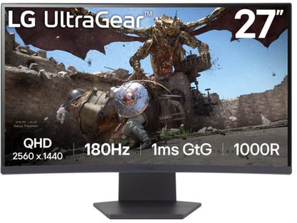 ''LG UltraGear 27GS60QC-B QHD VA 180Hz 27 מסך מחשב גיימינג קעור